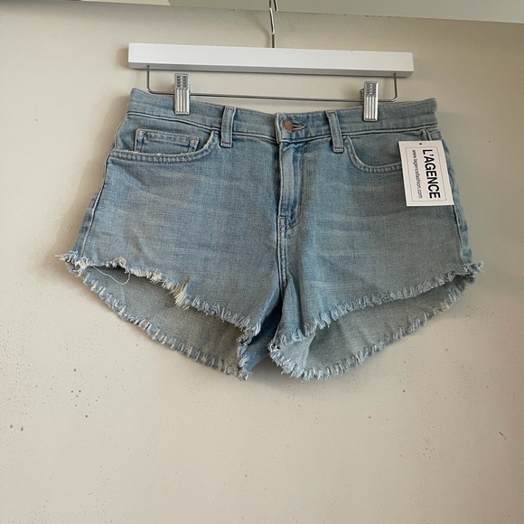 L’AGENCE Mid Rise Light Denim Shorts NWT - Picture 4 of 7